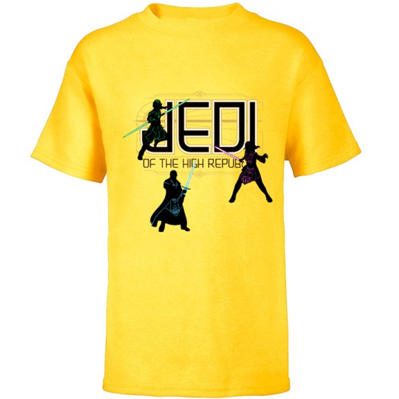Star Wars The High Republic Jedi Defend - Short Sleeve T-Shirt for Kids – Customized-Yellow