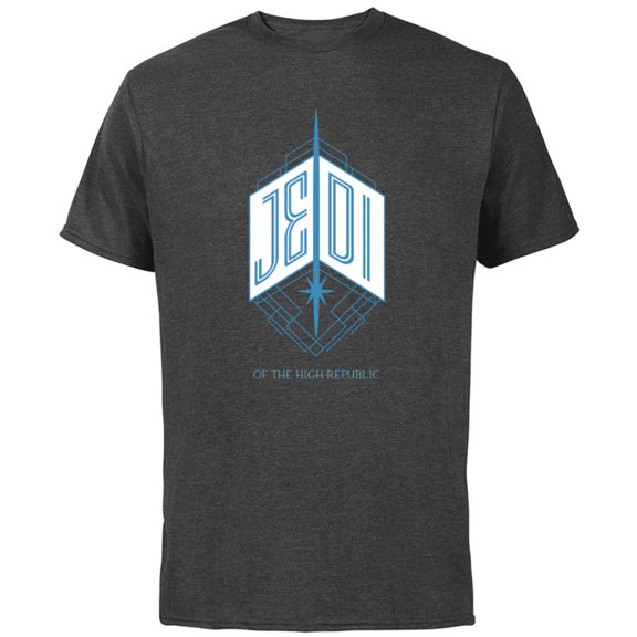 Star Wars The High Republic Jedi Emblem - Short Sleeve Cotton T-Shirt for Adults - Customized-Charcoal