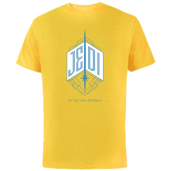 Star Wars The High Republic Jedi Emblem - Short Sleeve Cotton T-Shirt for Adults - Customized-Yellow