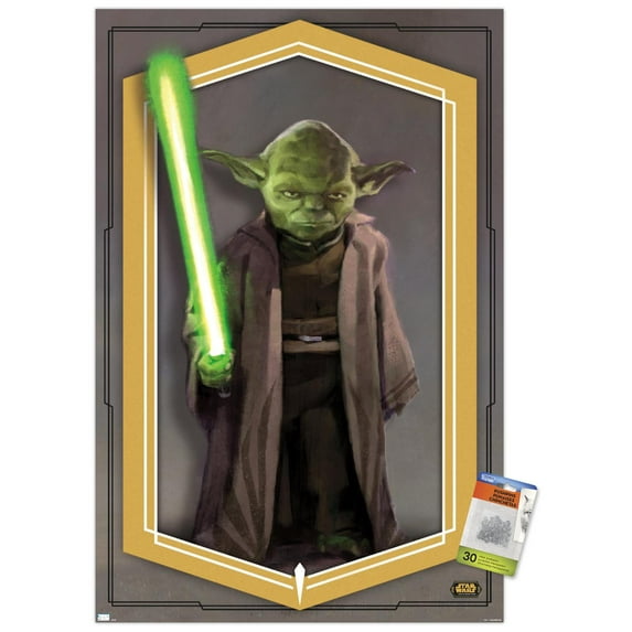 Star Wars: The High Republic - Yoda Wall Poster with Pushpins, 22.375" x 34"