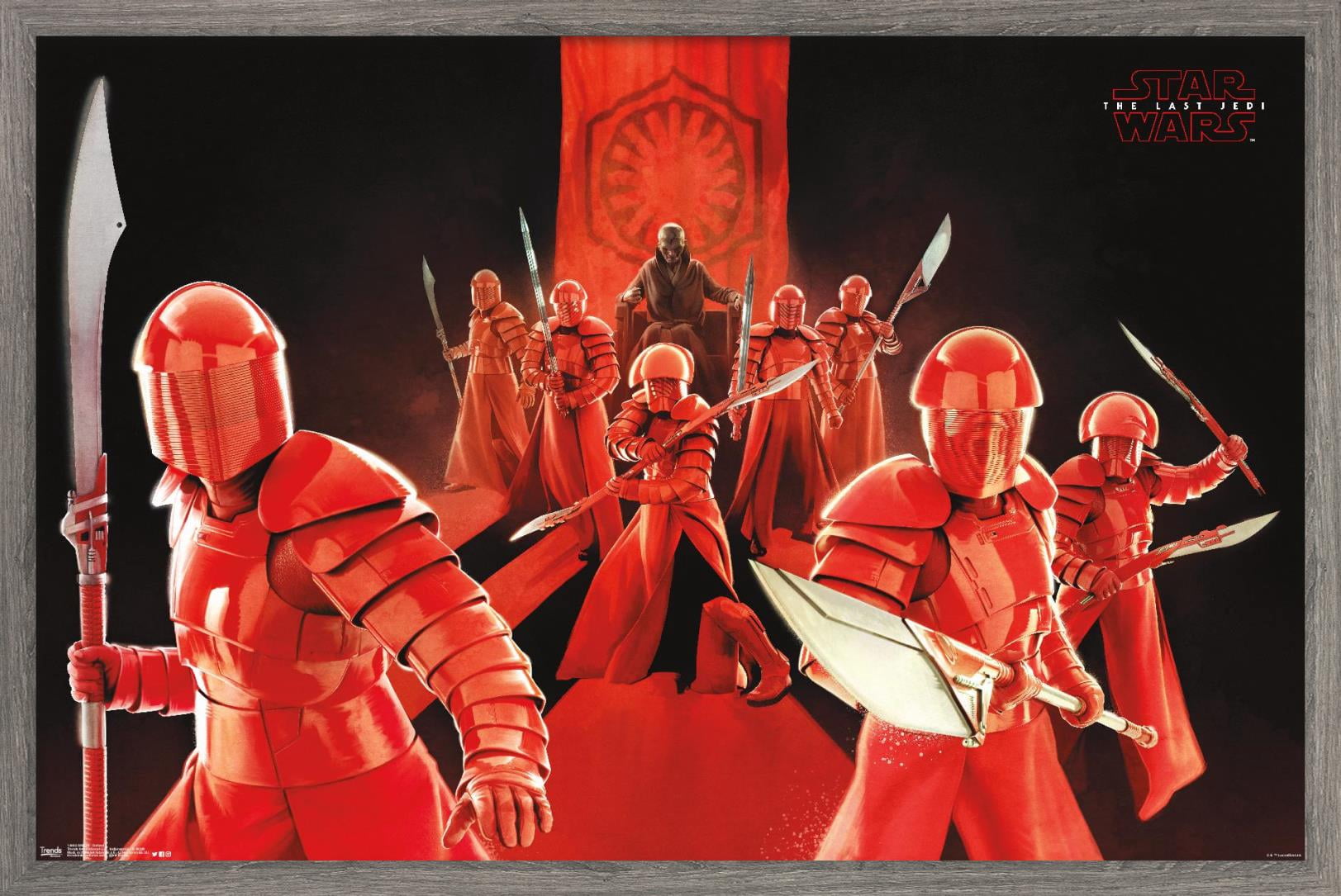 Star Wars: The Last Jedi - Defend Wall Poster, 14.725" x 22.375", Framed