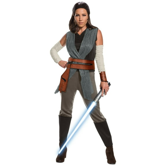 Star Wars The Last Jedi Deluxe Rey Women's Halloween Fancy-Dress Costume for Adult, S