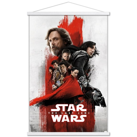 Star Wars: The Last Jedi - Imax Wall Poster with Wooden Magnetic Frame, 22.375" x 34"
