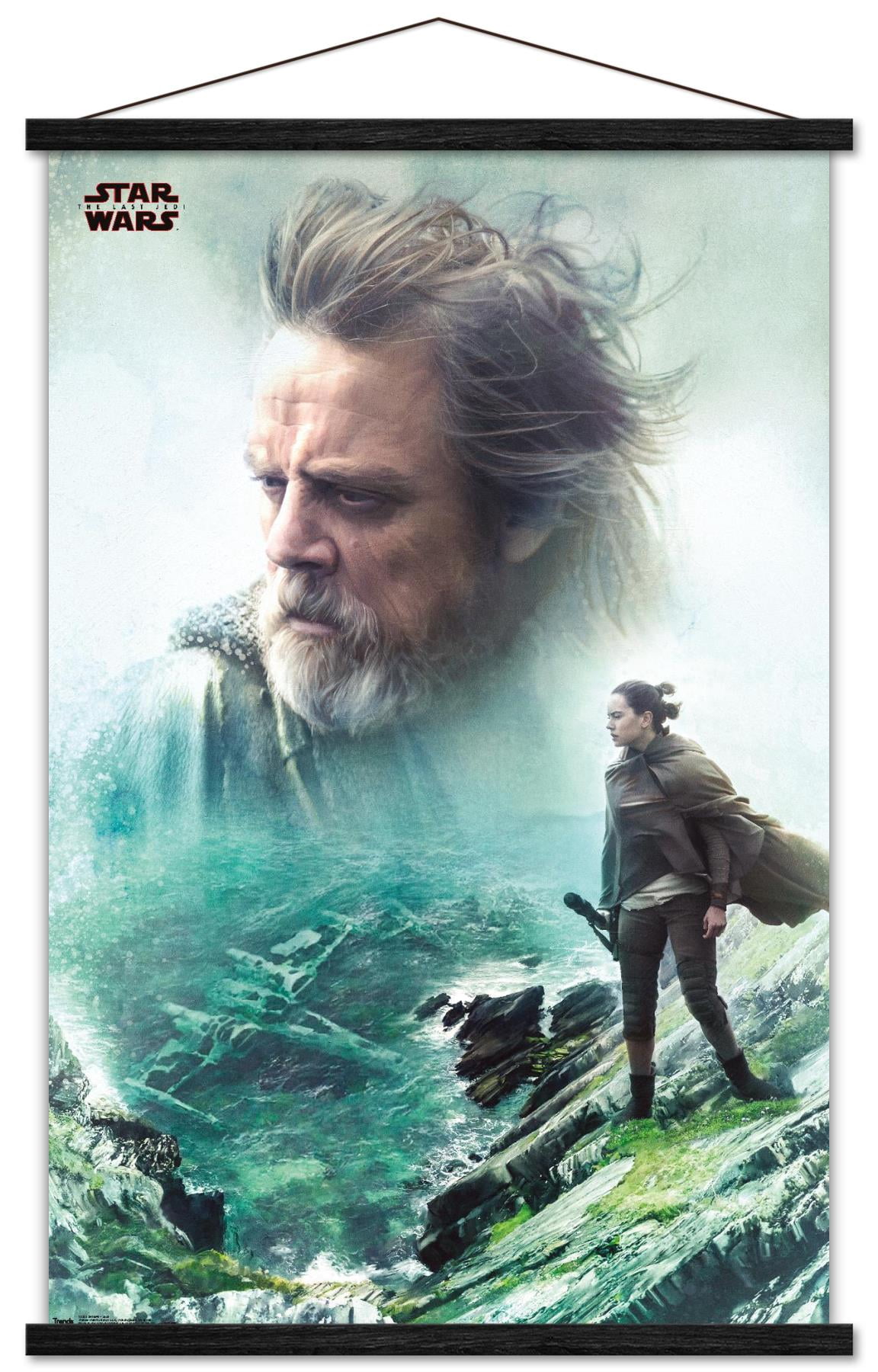 Star Wars: The Last Jedi - Jedi Wall Poster with Wooden Magnetic Frame ...