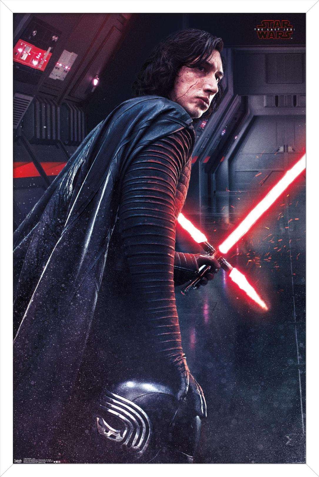 Star Wars: The Last Jedi - Kylo Wall Poster, 14.725" x 22.375", Framed