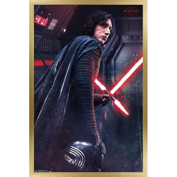 Star Wars: The Last Jedi - Kylo Wall Poster, 14.725" x 22.375", Framed