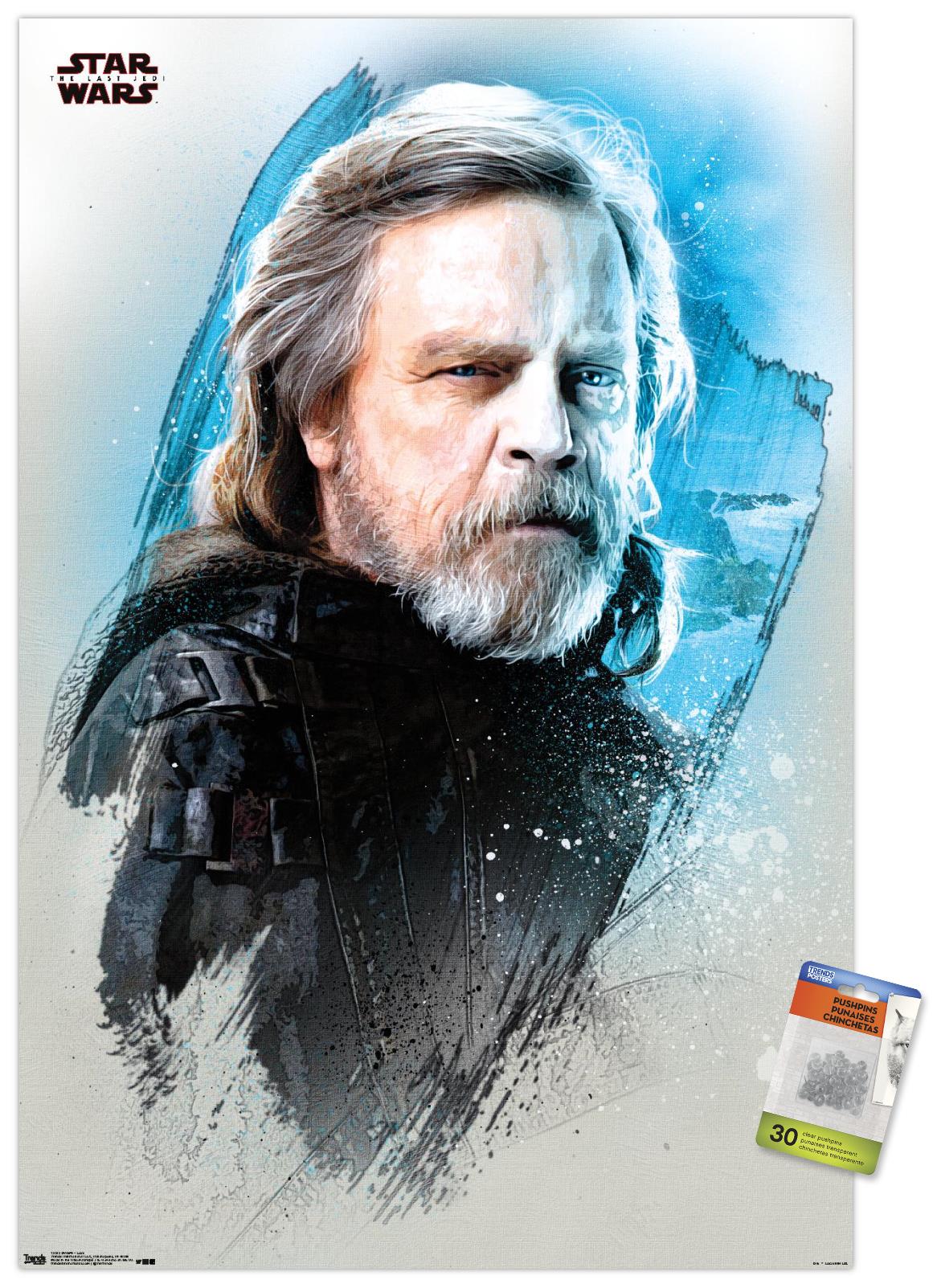 Star Wars: The Last Jedi - One Sheet Wall Poster with Push Pins, 14.725 x  22.375 