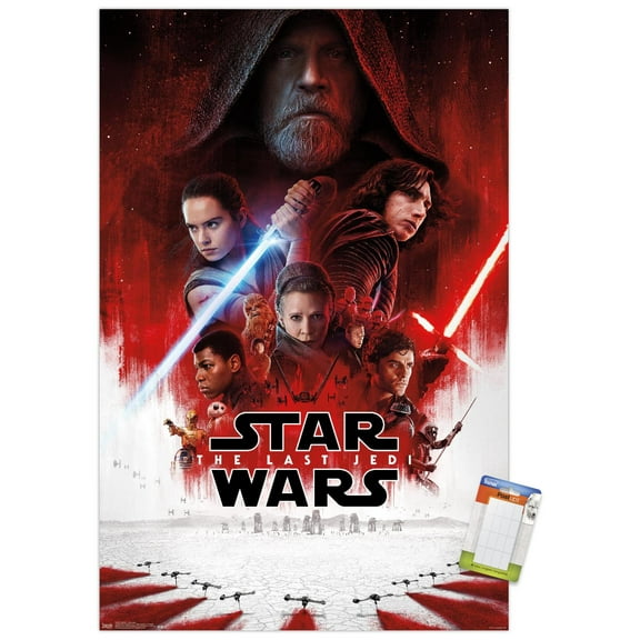 Star Wars: The Last Jedi - One Sheet Wall Poster, 14.725" x 22.375"