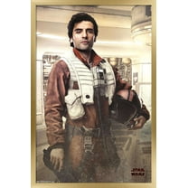 Star Wars: The Last Jedi - Poe Wall Poster, 14.725" x 22.375", Framed
