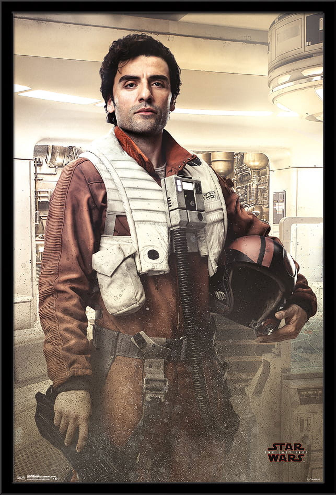 Star Wars: The Last Jedi - Poe Wall Poster, 22.375" x 34", Framed