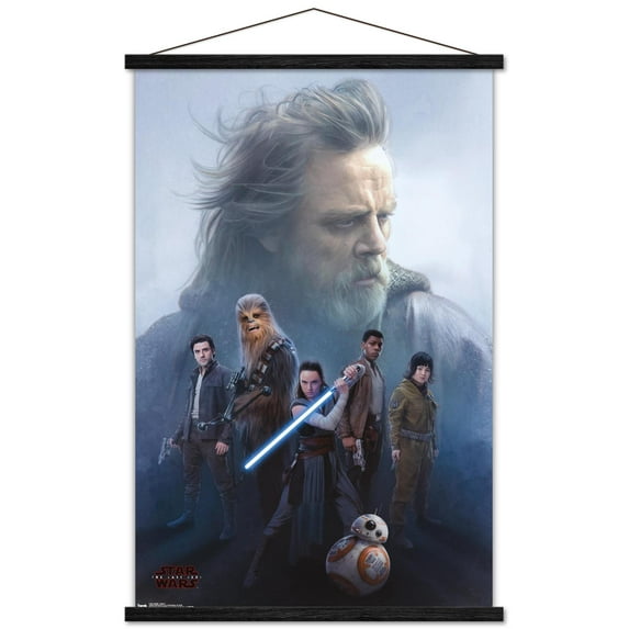 Star Wars: The Last Jedi - Protect Wall Poster with Wooden Magnetic Frame, 22.375" x 34"