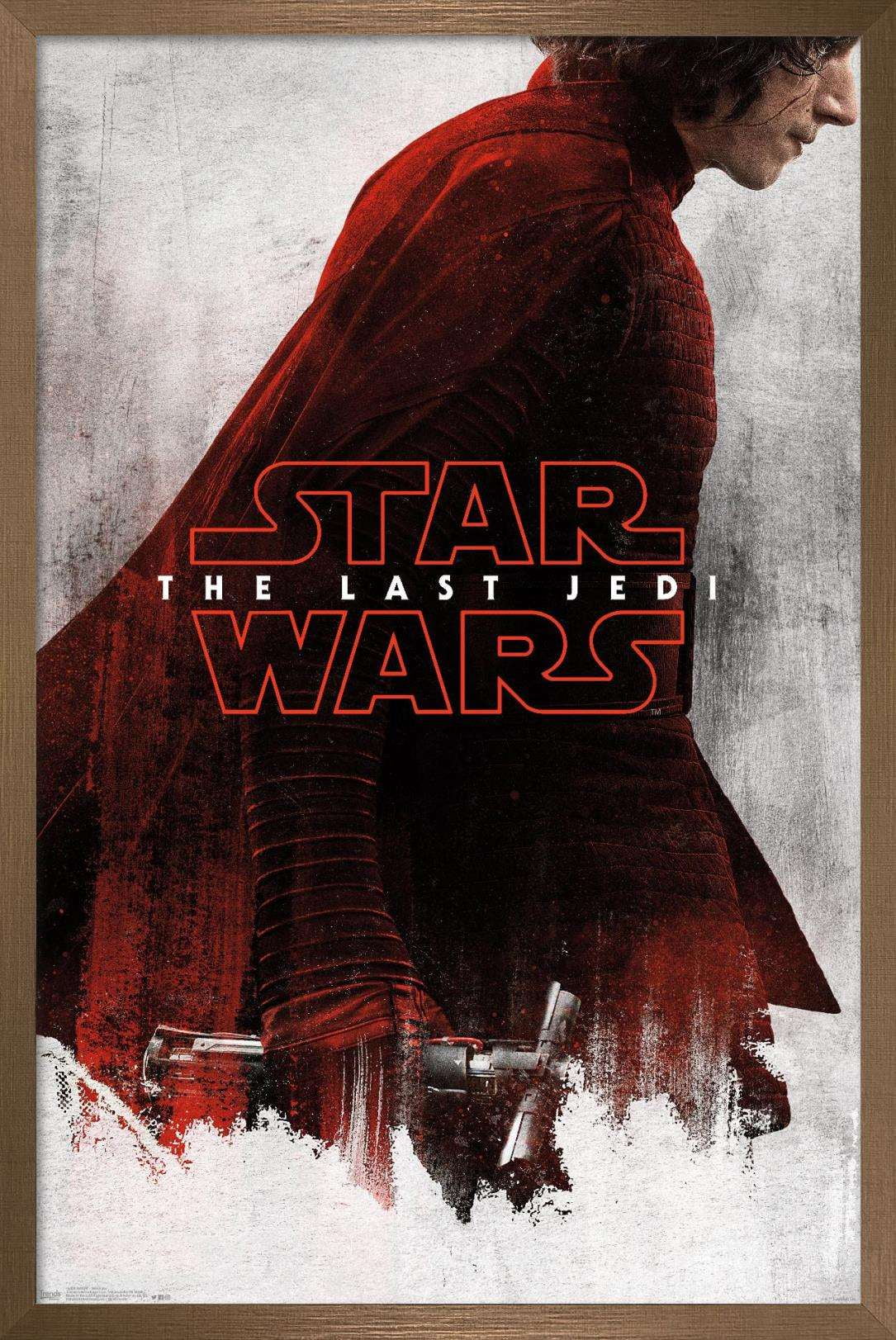 Star Wars: The Last Jedi - Red Kylo Wall Poster, 14.725" x 22.375", Framed
