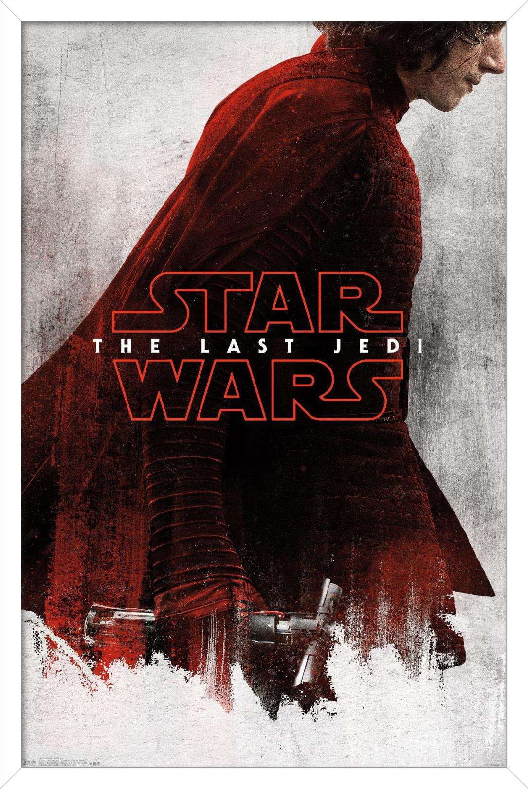 Star Wars: The Last Jedi - Red Kylo Wall Poster, 14.725" x 22.375", Framed