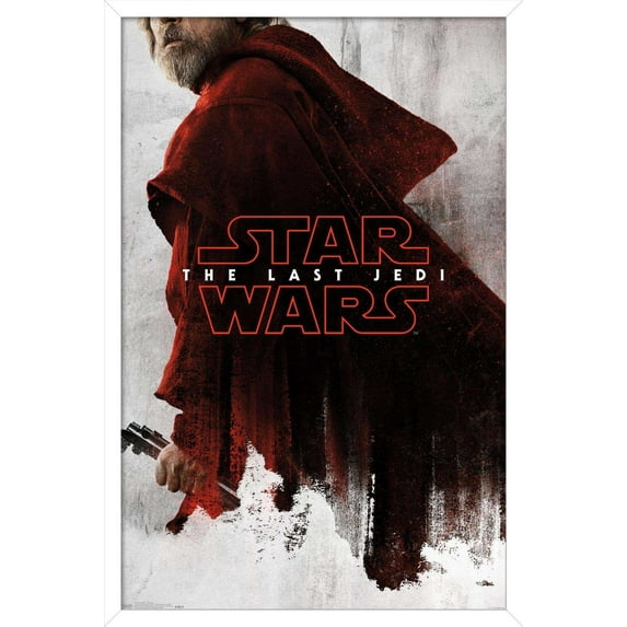 Star Wars: The Last Jedi - Red Luke Wall Poster, 14.725" x 22.375", Framed
