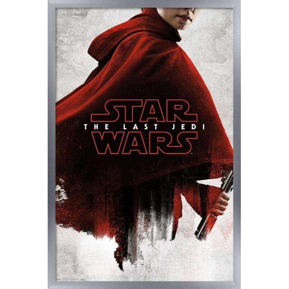 Star Wars: The Last Jedi - Red Ray Wall Poster, 14.725" x 22.375", Framed