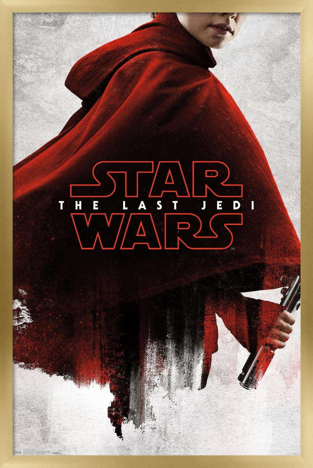 Star Wars: The Last Jedi - Red Ray Wall Poster, 22.375" x 34", Framed