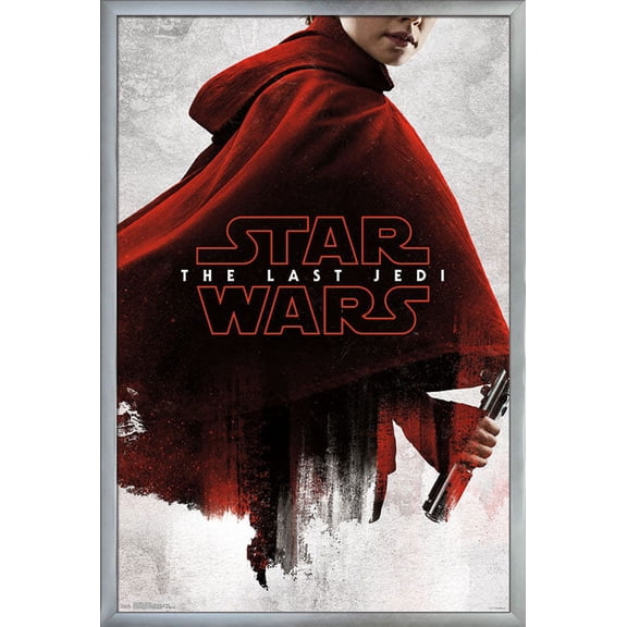 Star Wars: The Last Jedi - Red Ray Wall Poster, 22.375" x 34", Framed