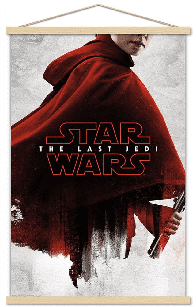 Star Wars: The Last Jedi - Red Ray Wall Poster with Wooden Magnetic ...