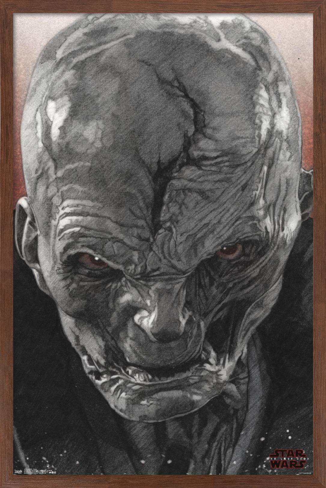 Star Wars: The Last Jedi - Snoke Wall Poster, 14.725" x 22.375", Framed