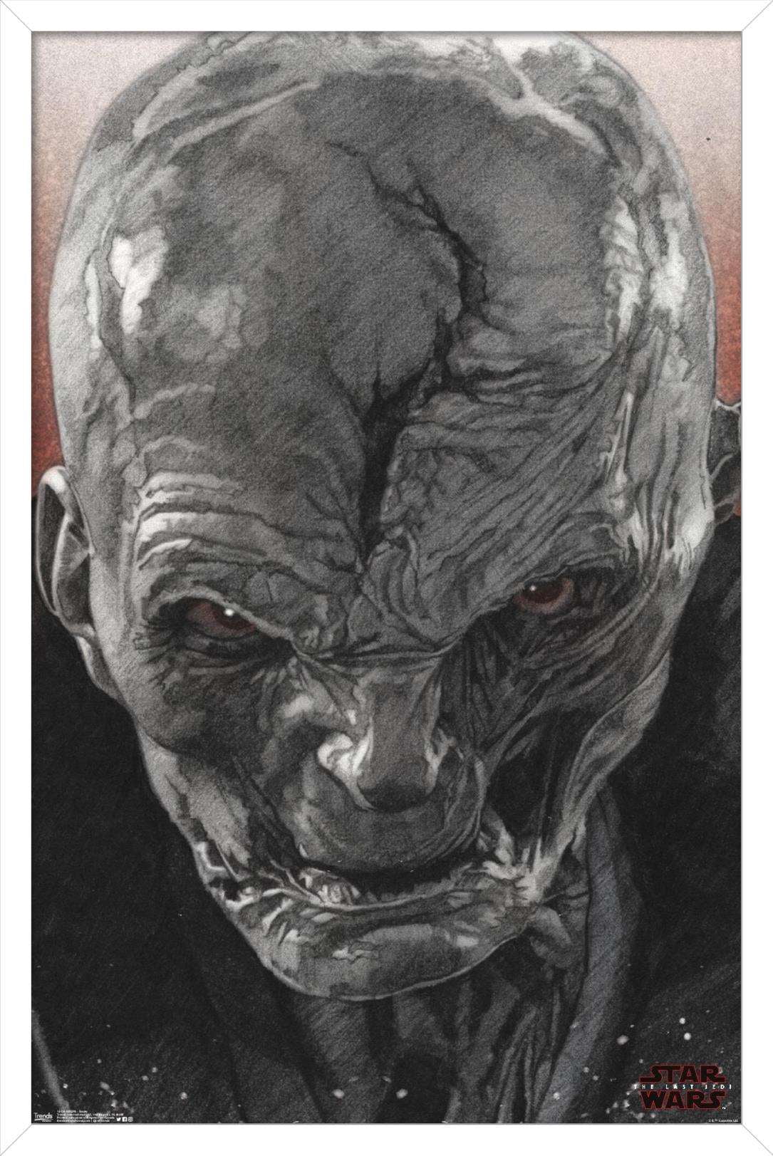 Star Wars: The Last Jedi - Snoke Wall Poster, 14.725" x 22.375", Framed