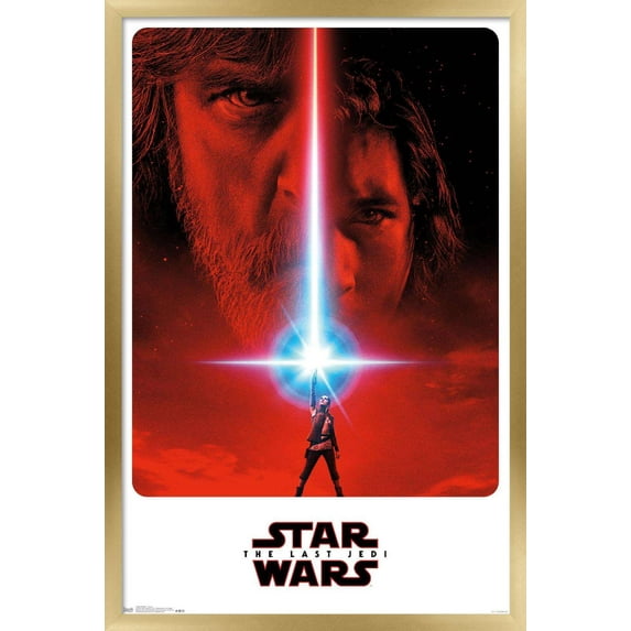 Star Wars: The Last Jedi - Teaser Wall Poster, 14.725" x 22.375", Framed