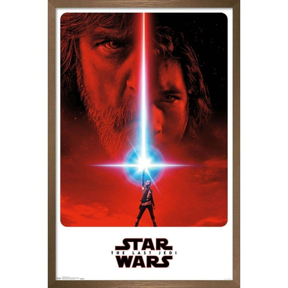 Star Wars: The Last Jedi - Teaser Wall Poster, 14.725" x 22.375", Framed