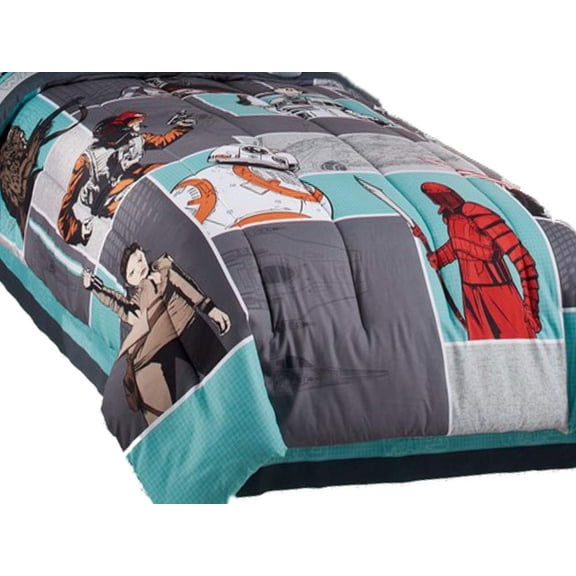 Star Wars The Last Jedi Twin Comforter Patchwork Character Scenes
