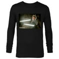 thumbnail image 1 of Star Wars The Mandalorian Ahsoka Tano Lightsaber Battle - Long Sleeve T-Shirt for Men - Customized-Black, 1 of 5