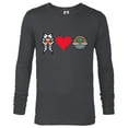 thumbnail image 1 of Star Wars The Mandalorian Ahsoka Tano Loves Grogu - Long Sleeve T-Shirt for Men - Customized-Charcoal Heather, 1 of 5