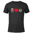 thumbnail image 1 of Star Wars The Mandalorian Ahsoka Tano Loves Grogu - Short Sleeve Blended T-Shirt for Adults - Customized-Black, 1 of 5