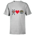 thumbnail image 1 of Star Wars The Mandalorian Ahsoka Tano Loves Grogu - Short Sleeve T-Shirt for Kids - Customized-Athletic Heather, 1 of 5