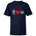 thumbnail image 1 of Star Wars The Mandalorian Ahsoka Tano Loves Grogu - Short Sleeve T-Shirt for Kids - Customized-Navy, 1 of 5