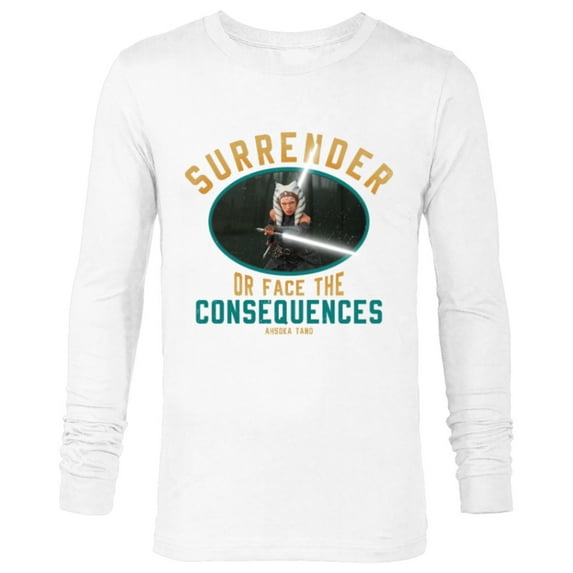 Star Wars The Mandalorian Ahsoka Tano Surrender - Long Sleeve T-Shirt for Men - Customized-White