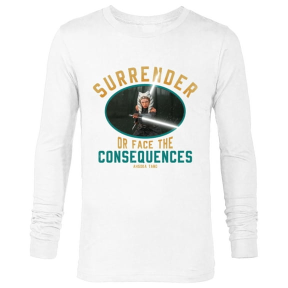 Star Wars The Mandalorian Ahsoka Tano Surrender - Long Sleeve T-Shirt for Men - Customized-White