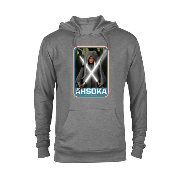 Star Wars The Mandalorian Ahsoka Tano Twin Lightsabers - Pullover Hoodie for Adults - Customized-Athletic Heather