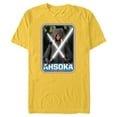 thumbnail image 1 of Star Wars The Mandalorian Ahsoka Tano Twin Lightsabers - Short Sleeve Blended T-Shirt for Adults - Customized-Yellow, 1 of 5