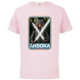thumbnail image 1 of Star Wars The Mandalorian Ahsoka Tano Twin Lightsabers - Short Sleeve Cotton T-Shirt for Adults - Customized-Soft Pink, 1 of 5