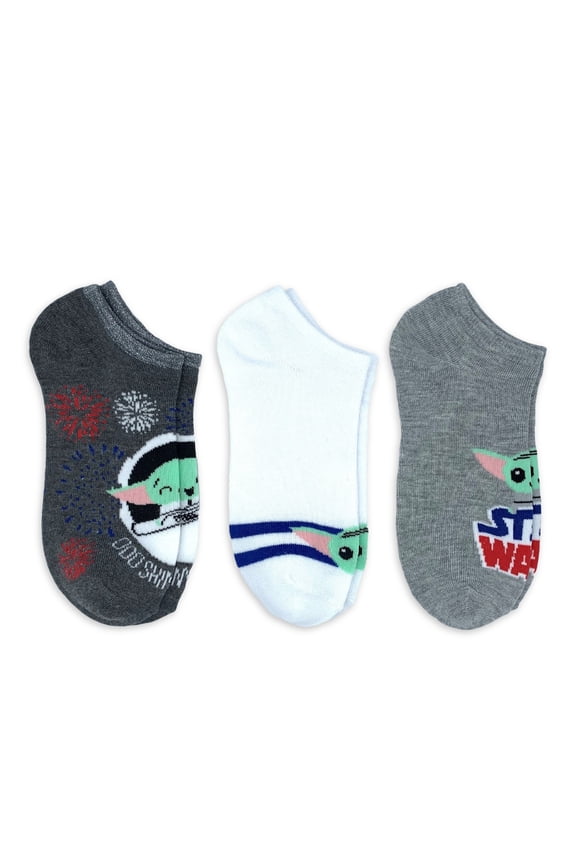 The Mandalorian Americana Women's No Show Socks, 3-Pack