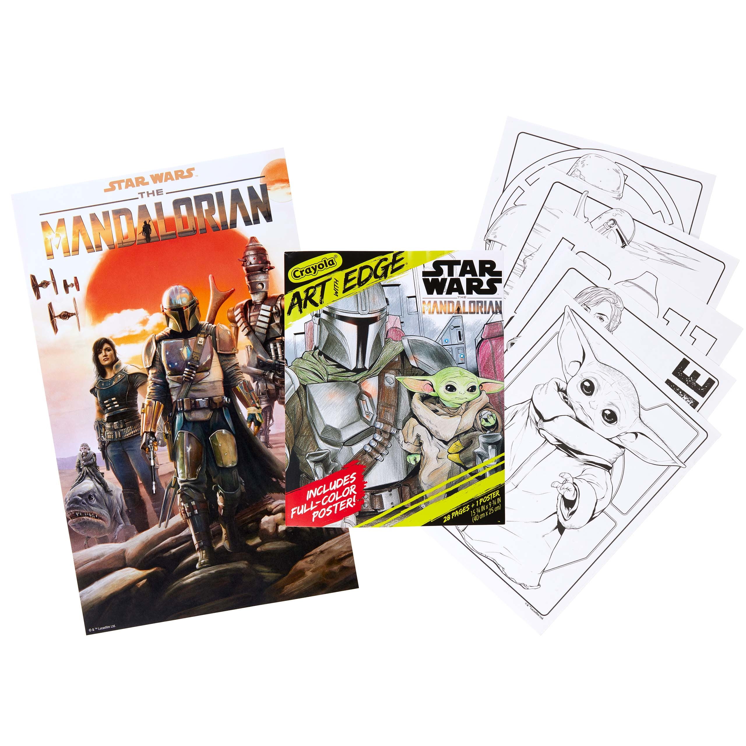 Star Wars The Mandalorian Over 30 Piece Coloring Art and School Supplies Stationary  Set