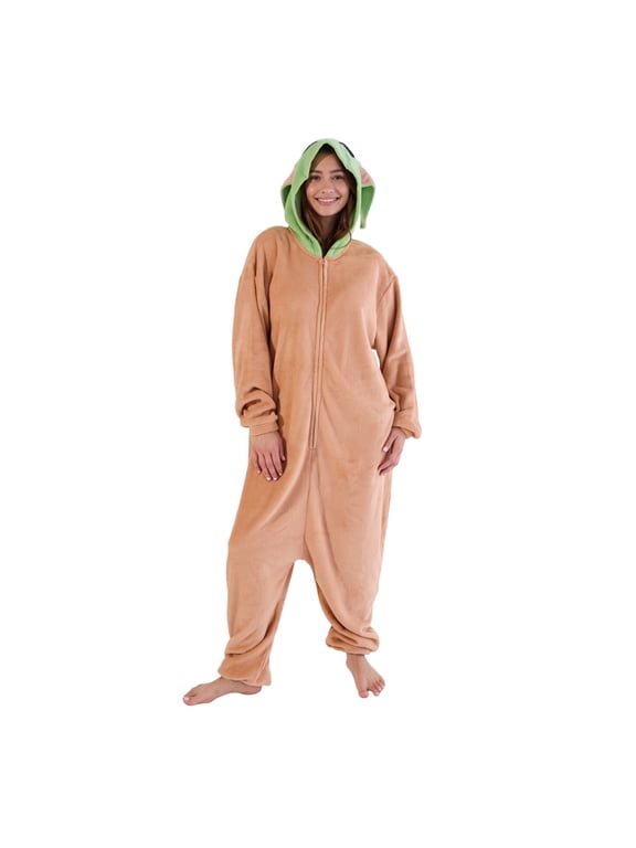 Star Wars The Mandalorian Baby Grogu Hooded Kigurumi Union Suit Pajama Onesie With Ears-XXL