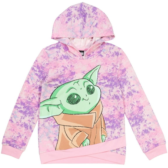 Star Wars The Mandalorian Baby Grogu Little Girls Hoodie Purple 6-6X