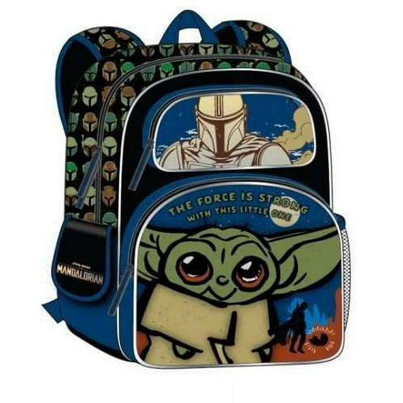 Star Wars The Mandalorian Baby Yoda 3-D Backpack (Printed Straps)