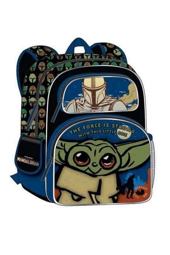 Star Wars The Mandalorian Baby Yoda 3-D Backpack (Printed Straps)