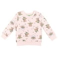 thumbnail image 1 of Star Wars The Mandalorian Baby Yoda Big Girls Sweatshirt Pink 10-12, 1 of 5