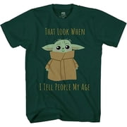 Star Wars The Mandalorian Baby Yoda GROGU MY AGE Kids & Youth Dark Green T-Shirt, Boys & Girls, Small