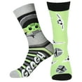 thumbnail image 1 of Star Wars The Mandalorian Baby Yoda Grogu and Mando Adult Crew Socks 2 Pair, 1 of 5