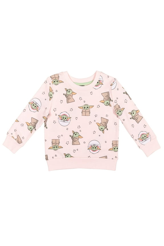 The Mandalorian Baby Yoda Infant Baby Girls Sweatshirt Pink 12 Months