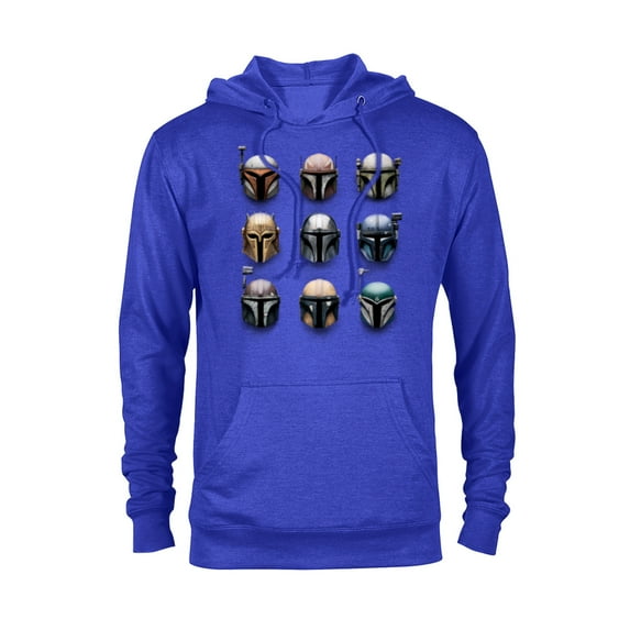 Star Wars The Mandalorian Battle Worn Helmets - Pullover Hoodie for Adults - Customized-Royal Heather