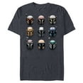 thumbnail image 1 of Star Wars The Mandalorian Battle Worn Helmets - Short Sleeve Blended T-Shirt for Adults - Customized-Navy Heather, 1 of 5