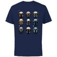 thumbnail image 1 of Star Wars The Mandalorian Battle Worn Helmets - Short Sleeve Cotton T-Shirt for Adults - Customized-Navy, 1 of 5